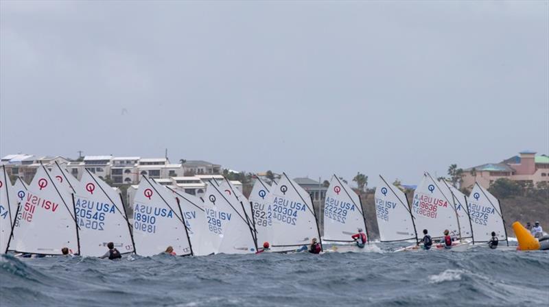 Over 100 sailors from the USVI, BVI, Puerto Rico, USA and Canada are taking part in the TOTE Maritime Clinic photo copyright Matis Capizzano / www.capizzano.com taken at St. Thomas Yacht Club and featuring the Optimist class