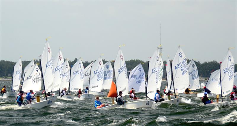 The Optimist Nationals at Pensacola Yacht Club are really three championships sailed in a week... the Optimist National Championship, the Optimist Girls National Championship, and the Optimist Team Race National Championship. - photo © Talbot Wilson