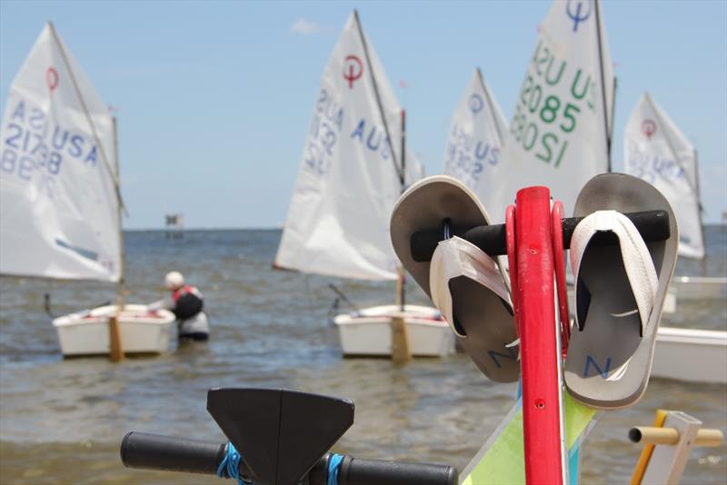 The Optimist Nationals at Pensacola Yacht Club are really three championships sailed in a week— the Optimist National Championship, the Optimist Girls National Championship, and the Optimist Team Race National Championship photo copyright Troy Gilbert taken at Pensacola Yacht Club and featuring the Optimist class