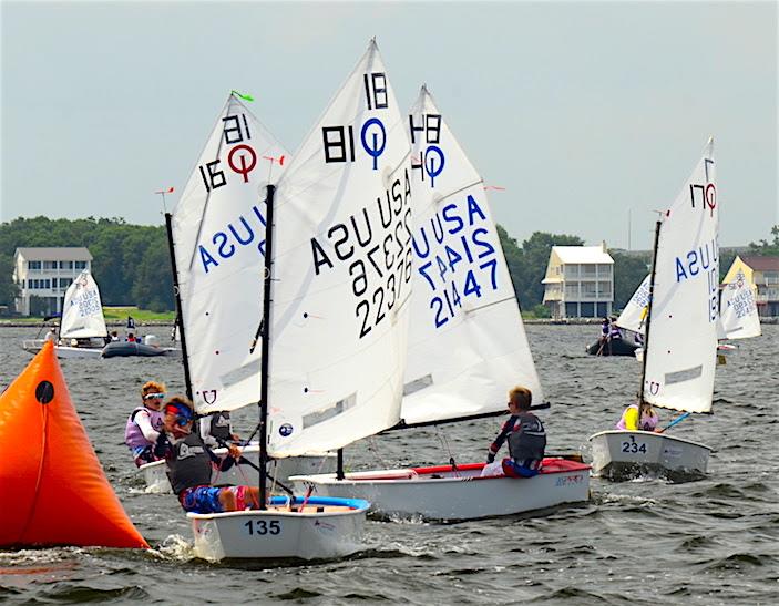 Team Racing in the 2018 Optimist National Championship sailed out of Pensacola Yacht Club requires strategy and smart sailing rather than just raw speed.  - photo © Talbot Wilson