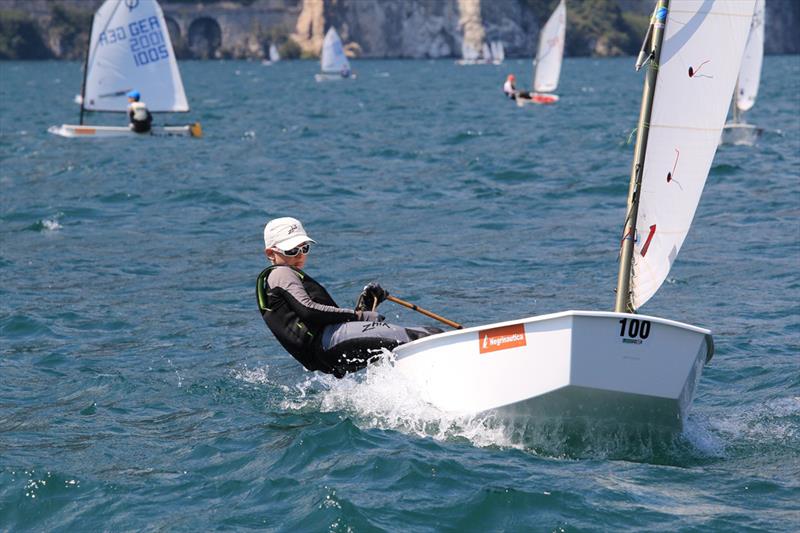 2018 German Championship Optimist Open photo copyright Elena Giolai taken at Circolo Vela Arco and featuring the Optimist class