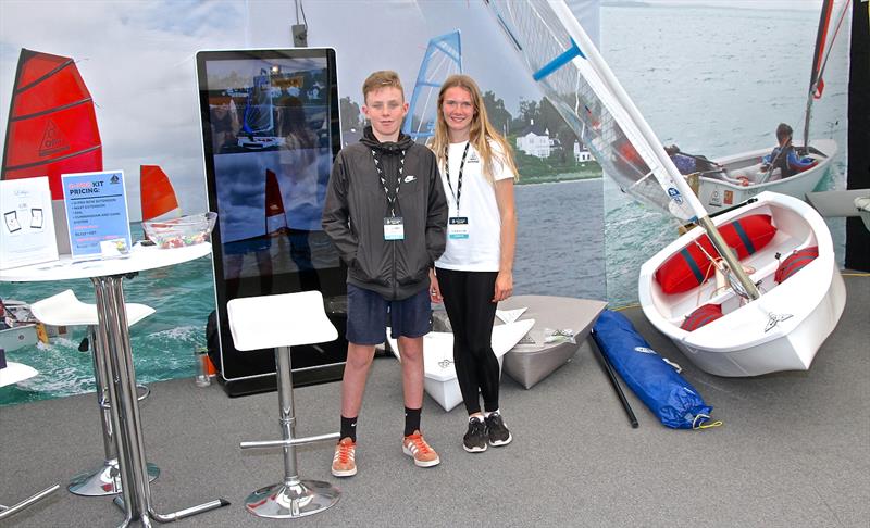 Emma and Luc with the O-Pro at the On the Water Boatshow photo copyright Richard Gladwell taken at  and featuring the Optimist class