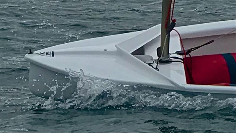 O-Pro bow has a lot of similarities to an IACC V5 used for the America's Cup in 2007 photo copyright Mattie Mason taken at  and featuring the Optimist class