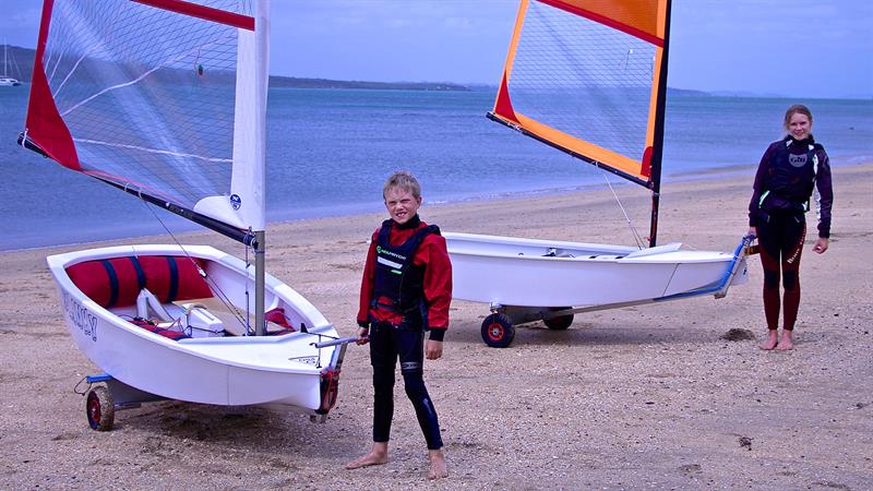 William and Emma with their O-Pro's photo copyright Richard Gladwell taken at  and featuring the Optimist class