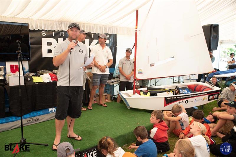 Announcing the Optimist prize winner - 2018 Sir Peter Blake Regatta - Prize Giving photo copyright Lissa Reyden - Live Sail Die taken at Torbay Sailing Club and featuring the Optimist class