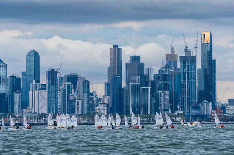 2018 Sail Melbourne International, Day 1 photo copyright Beau Outteridge taken at Royal Brighton Yacht Club and featuring the Optimist class