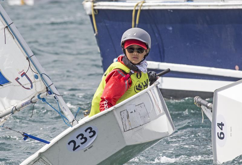 Green Fleet Oppies. Confidence is everything. Hong Kong Raceweek 2019 photo copyright RHKYC / Guy Nowell taken at Royal Hong Kong Yacht Club and featuring the Optimist class