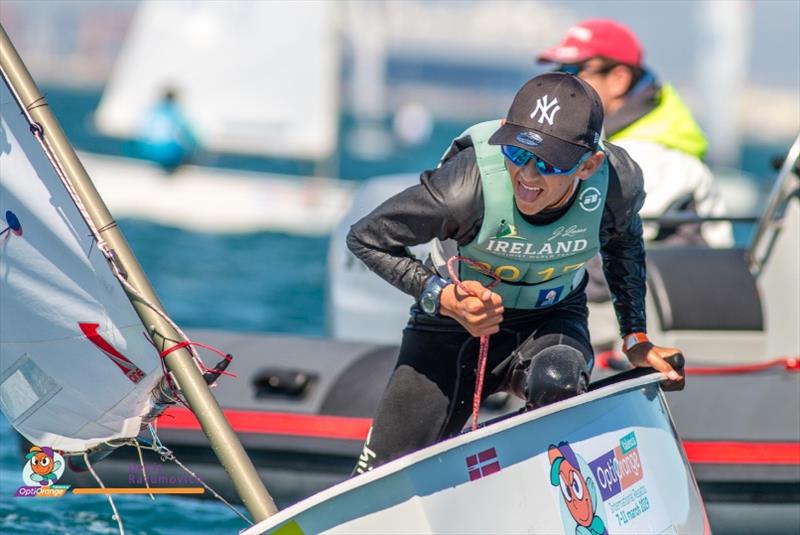 2019 OptiOrange Valencia photo copyright Denis Razumovich taken at Real Club Nautico Valencia and featuring the Optimist class