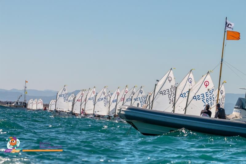 2019 OptiOrange Valencia photo copyright Denis Razumovich taken at Real Club Nautico Valencia and featuring the Optimist class