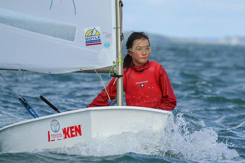 Shufei Wu (Murrays Bay SC) Silver fleet- Day 6 - 2019 Toyota New Zealand Optimist National Championships, Murrays Bay, April 2019 - photo © Richard Gladwell