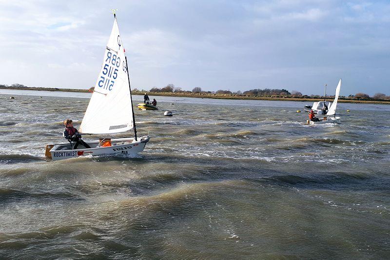 IOCA South Pre Zone Winter Training Session 3 at Bosham photo copyright Andy Kerr taken at Bosham Sailing Club and featuring the Optimist class