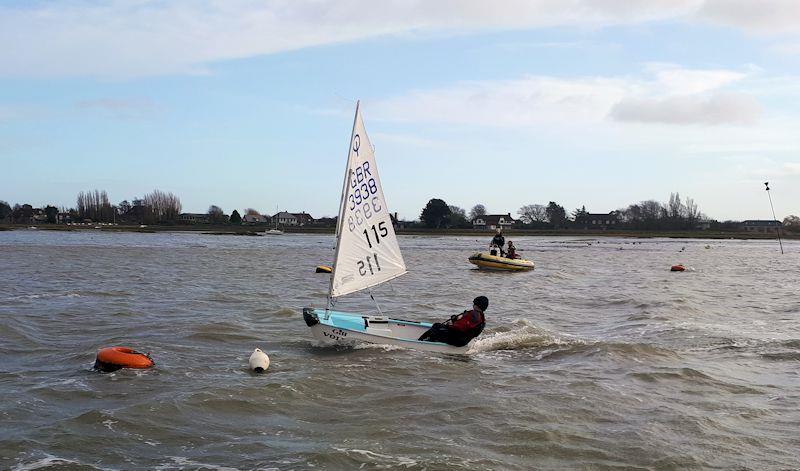 IOCA South Pre Zone Winter Training Session 3 at Bosham photo copyright Andy Kerr taken at Bosham Sailing Club and featuring the Optimist class