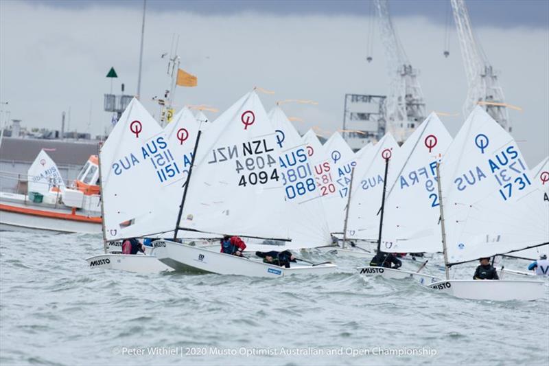 Qualification racing has been underway the last two days for the Optimist Nationals - 2020 Musto Optimist Australian and Open Championship photo copyright Peter Withiel taken at Royal Yacht Club of Victoria and featuring the Optimist class