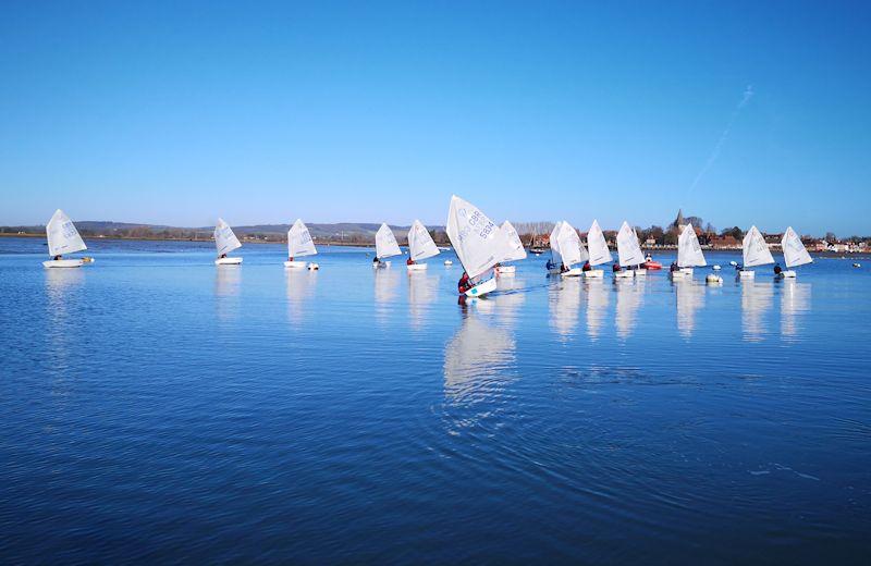 IOCA South Pre Zone Winter Training at Bosham photo copyright Chay Taylor taken at Bosham Sailing Club and featuring the Optimist class