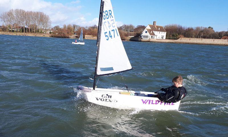 IOCA South Pre Zone Winter Training 6 at Bosham photo copyright Andy Kerr taken at Bosham Sailing Club and featuring the Optimist class