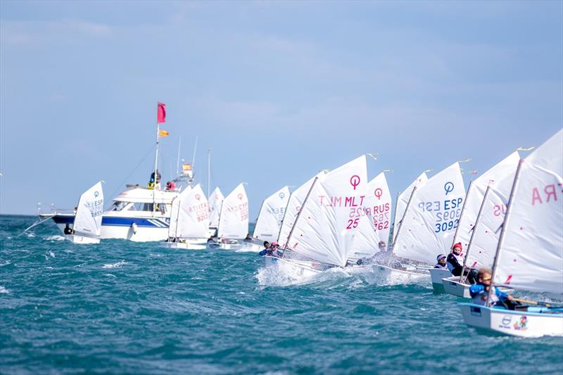 OptiOrange Valencia 2020 photo copyright Denis Razumovic taken at Real Club Nautico Valencia and featuring the Optimist class