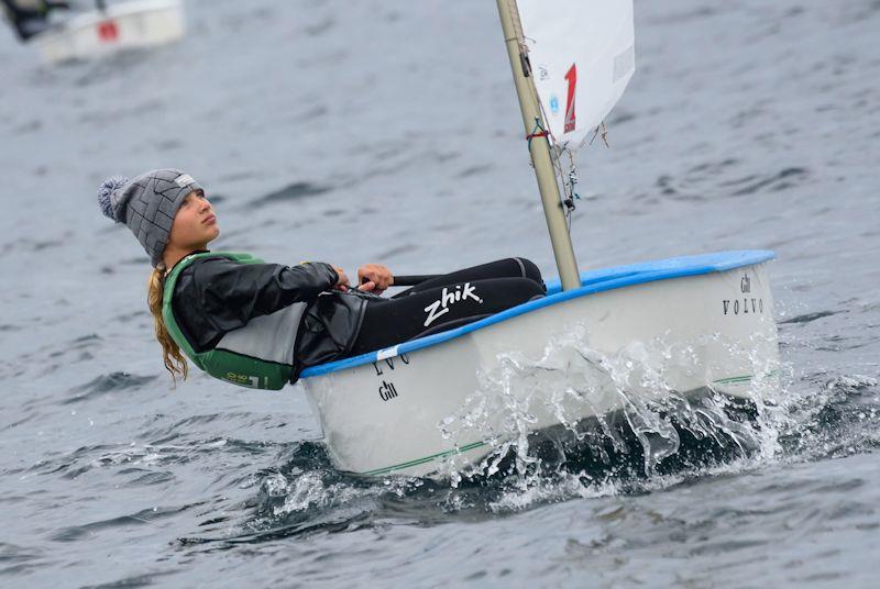 Sienna Wright in race 1 of the AIB Irish Optimist National Championships - photo © Robert Bateman / Castlewhite Waterfall