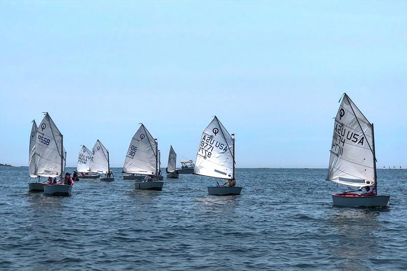 2021 Larry White Junior Olympic Regatta photo copyright Ken Shluger taken at Niantic Bay Yacht Club and featuring the Optimist class