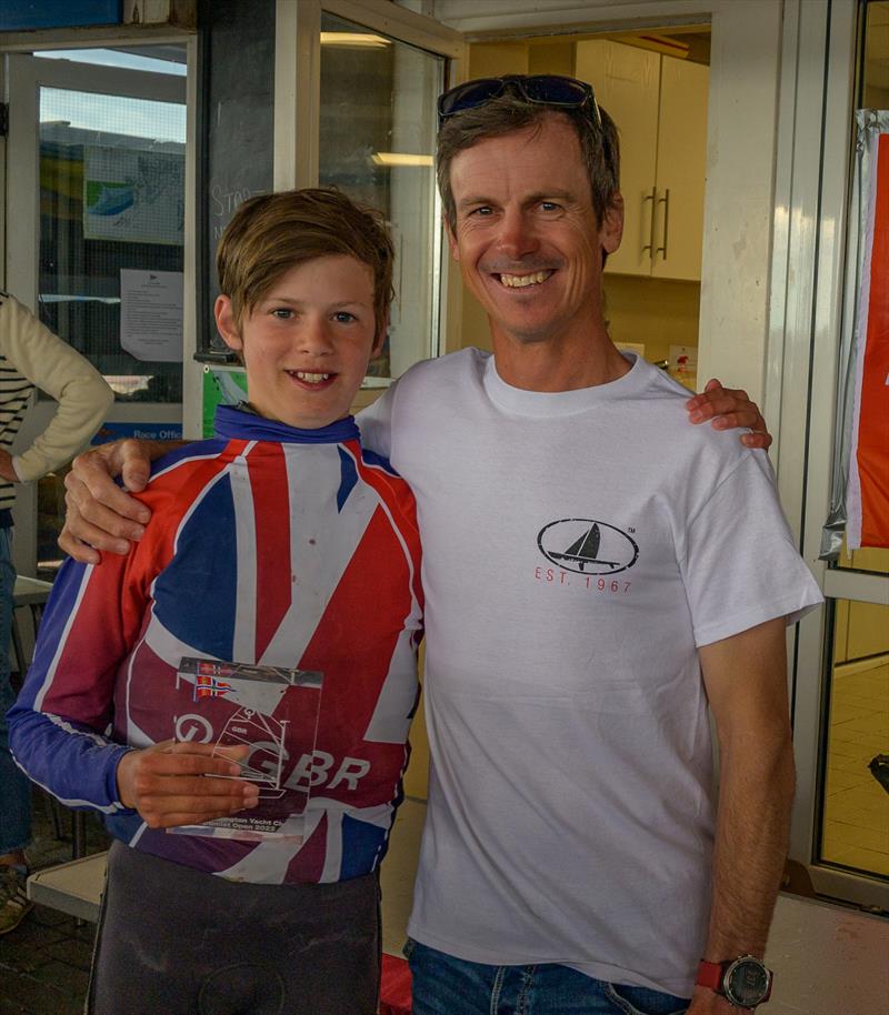 Dirk Rogers and Dad Nick Rogers at the Lymington Optimist Open - photo © Paul French