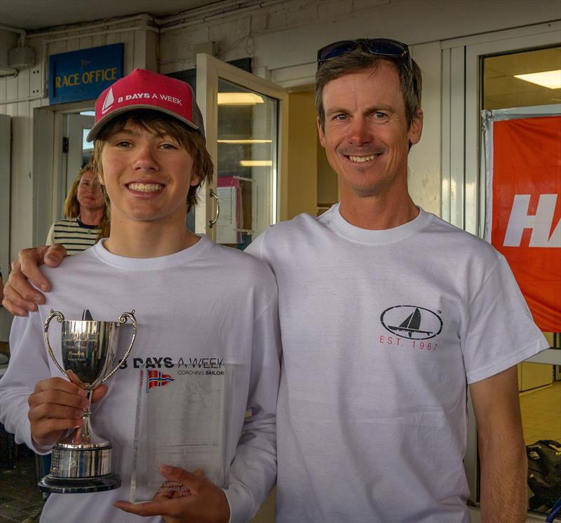 Main Fleet winner Archie with Nick Rogers at the Lymington Optimist Open - photo © Paul French