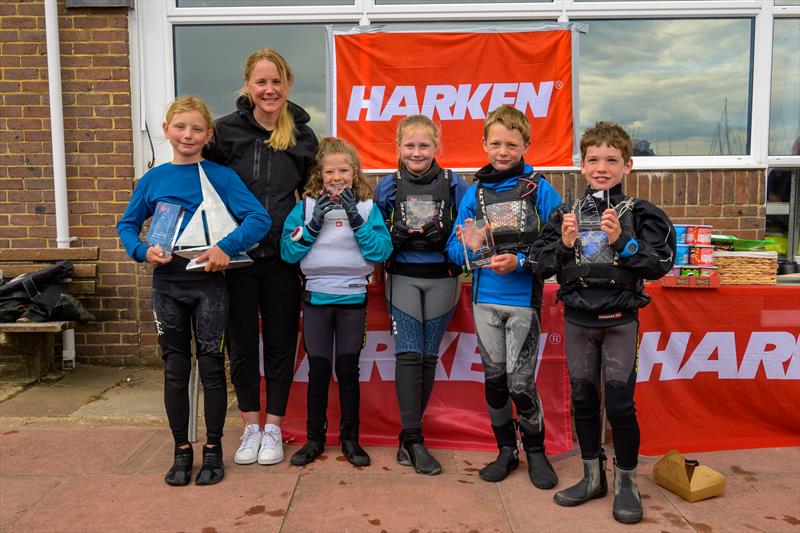 Sarah Ayton with the Regatta Fleet winners at the Lymington Optimist Open - photo © Paul French