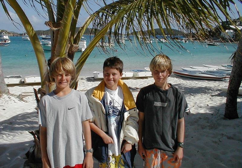 MLK Optimist Regatta - 2000 (L to R) Cy Thompson - Taylor Canfield - Thomas Barrows - - photo © Image courtesy of Dean Barnes