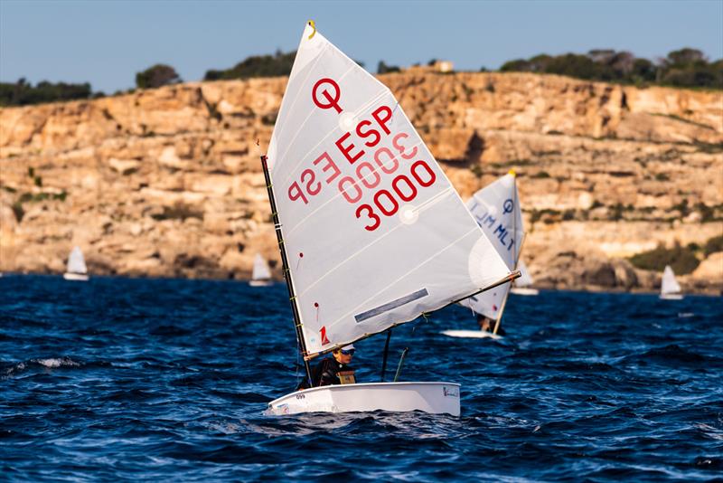 Juan Domingo - Mapfre International Euromed Championships photo copyright Alex Turnbull taken at Malta Young Sailors Club and featuring the Optimist class
