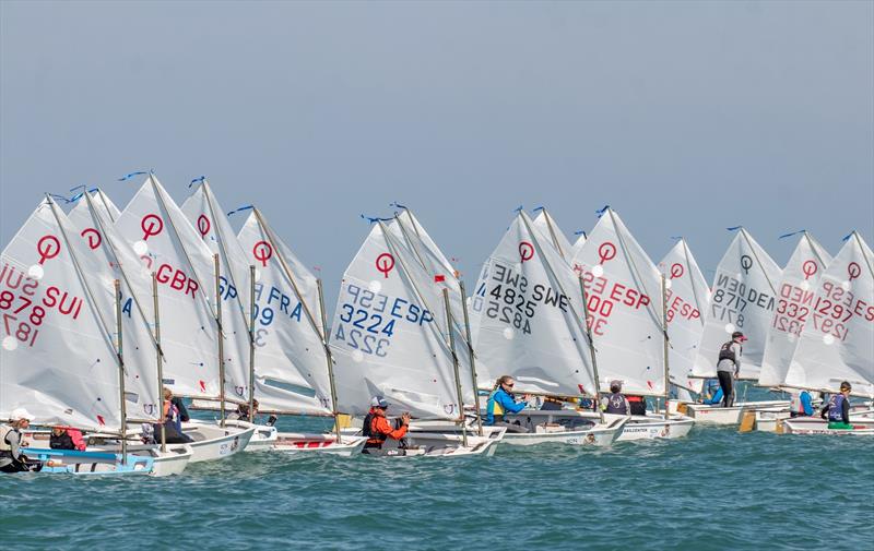 OptiOrange Valencia 2023, day 1 photo copyright Pep Portas / RCNV taken at Real Club Nautico Valencia and featuring the Optimist class