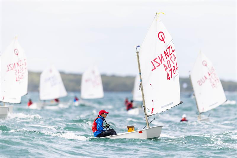 Day 3 - 2023 Toyota Optimist NZ Nationals - Wakatere BC - April 9, 2023 photo copyright Adam Mustill taken at Wakatere Boating Club and featuring the Optimist class