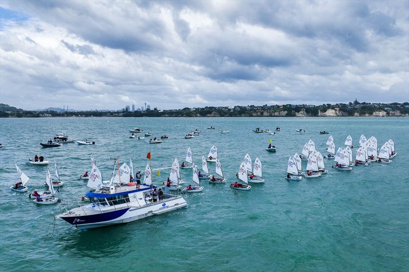 Day 4 - 2023 Toyota Optimist NZ Nationals - Wakatere BC - April 10, 2023 photo copyright Adam Mustill taken at Wakatere Boating Club and featuring the Optimist class