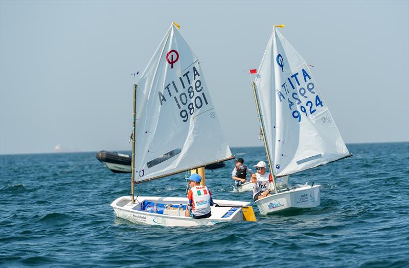 Italy's Mattia Di Martino (9924) produced a gold medal performance at the 2023 Optimist Asian and Oceanian Championship photo copyright Craig Strydom taken at Abu Dhabi Marine Sports Club and featuring the Optimist class