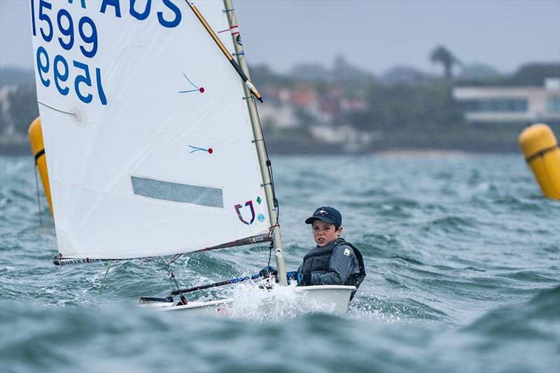 George Pilkington racing the Optimist at 2024 Sail Melbourne (30 Nov - 3 Dec ) hosted by Royal Brighton Yacht Club photo copyright Beau Outteridge taken at Royal Brighton Yacht Club and featuring the Optimist class