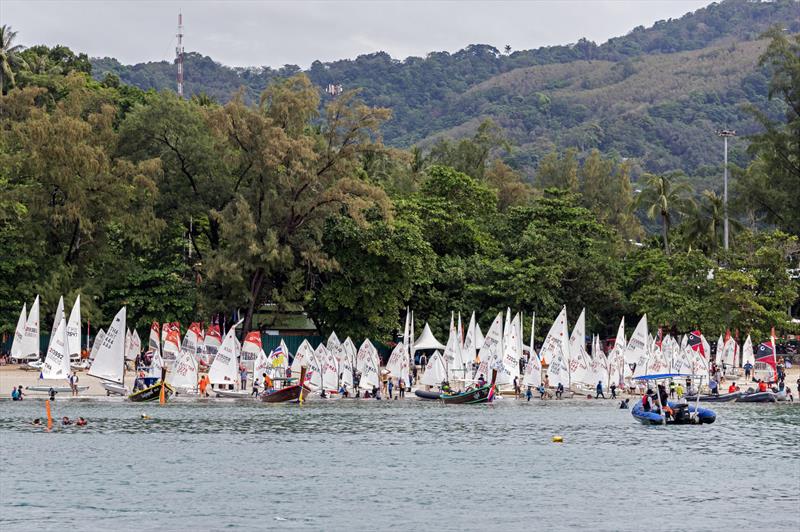 Racing Day 1, all dinghy classes photo copyright Guy Nowell / Phuket King's Cup taken at Royal Varuna Yacht Club and featuring the Optimist class