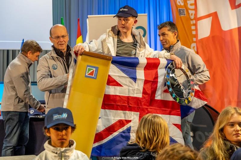 Hugo Fletcher takes third at the 42 degrees Lake Garda Meeting photo copyright Fraglia Vela Riva / ZGN taken at Fraglia Vela Riva and featuring the Optimist class