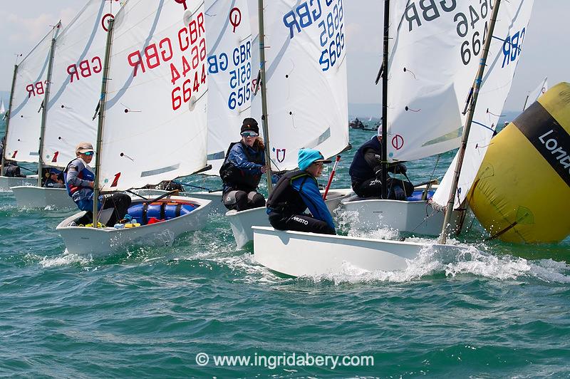 Magic Marine UK Optimist open meeting at Hayling Island - Main fleet photo copyright Ingrid Abery / www.ingridabery.com taken at Hayling Island Sailing Club and featuring the Optimist class