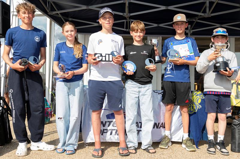 Main fleet prizewinners - Gill Optimist Early Summer Championships at Brightlingsea - photo © Paul Sanwell / OPP