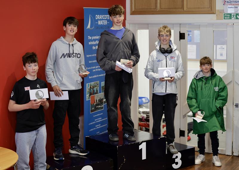 Main Fleet Podium in the IOCA Optimist Spring Championships at Draycote Water Sailing Club - photo © Oct_films
