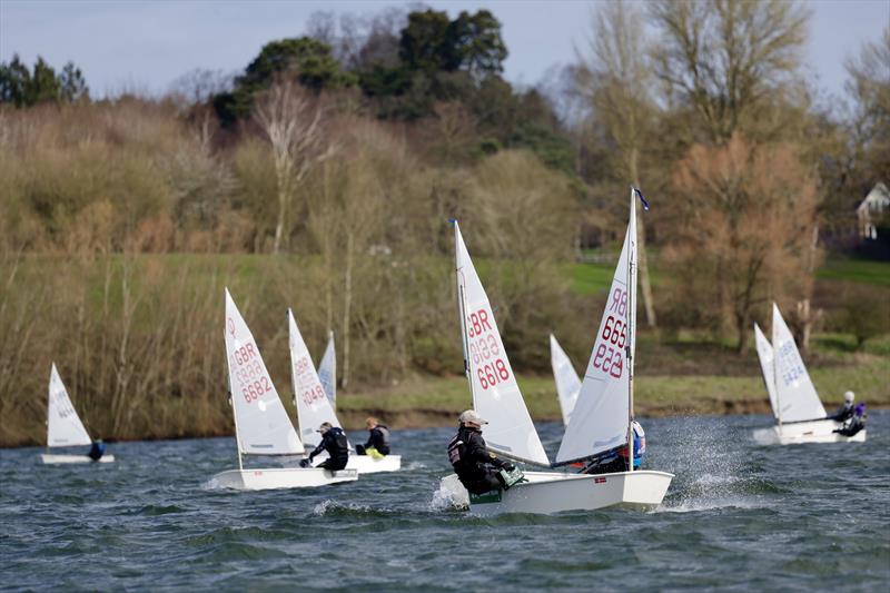 Main fleet during the IOCA Optimist Spring Championships at Draycote Water Sailing Club - photo © Oct_films