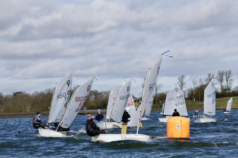 Main fleet during the IOCA Optimist Spring Championships at Draycote Water Sailing Club photo copyright Oct_films taken at Draycote Water Sailing Club and featuring the Optimist class