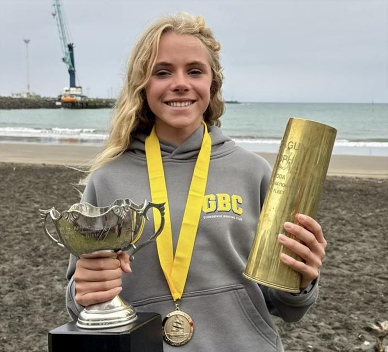 Zofia Wells (GBC) - 2026 Toyota NZ Optimist National Open champion - New Plymouth YC - Day 4 - April 7, 2026 photo copyright NPYC taken at New Plymouth Yacht Club and featuring the Optimist class