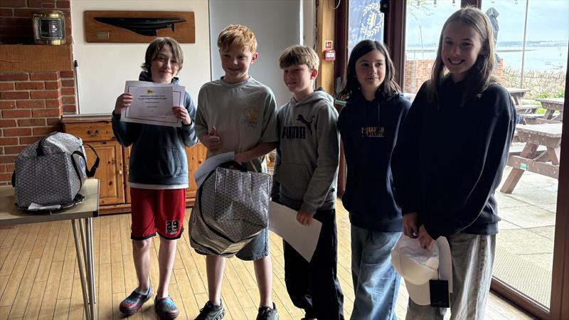 Junior prize winners at the Warsash SC Club Championships - photo © Jason Foster
