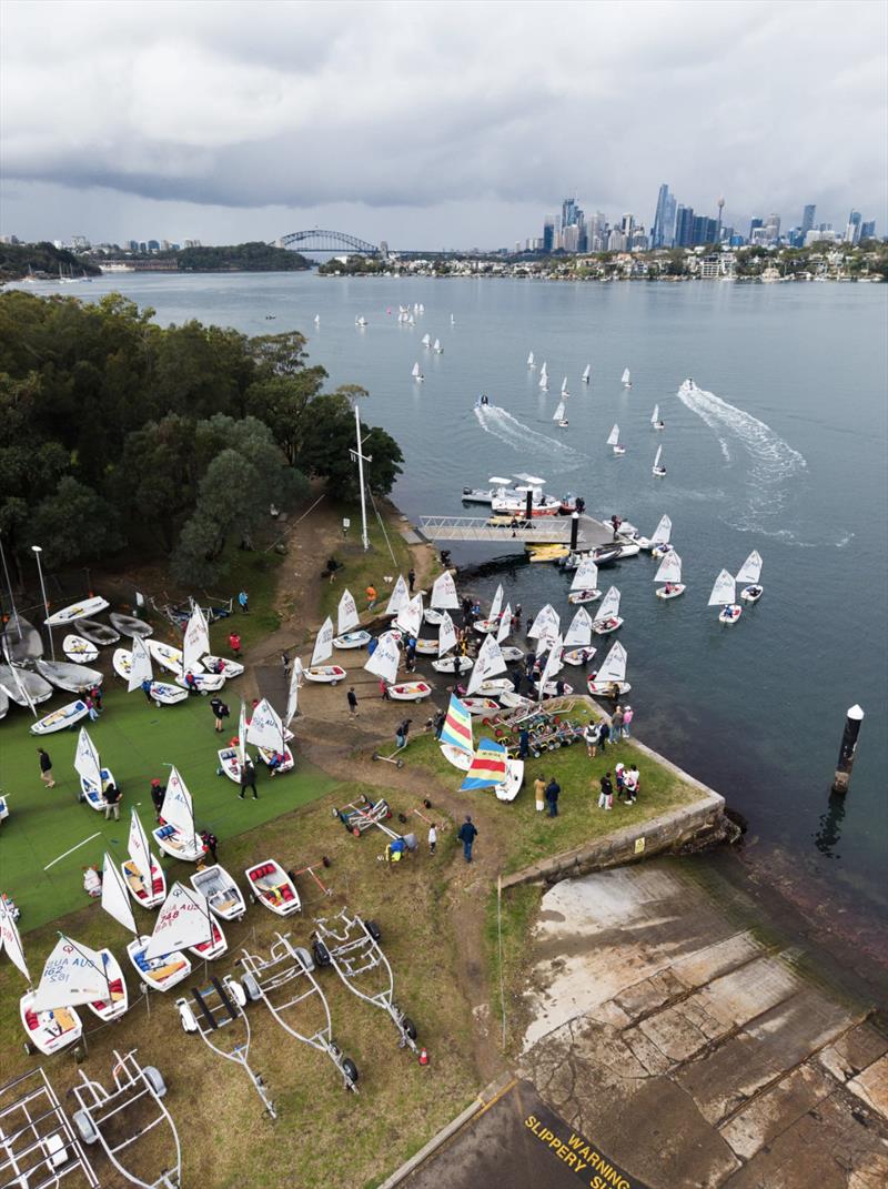 Optimist Winter Interclub Series at Hunters Hill Sailing Club photo copyright Mainsheet.iH taken at Hunters Hill Sailing Club and featuring the Optimist class