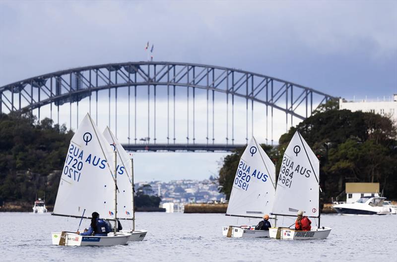 Optimist Winter Interclub Series at Hunters Hill Sailing Club photo copyright Mainsheet.iH taken at Hunters Hill Sailing Club and featuring the Optimist class