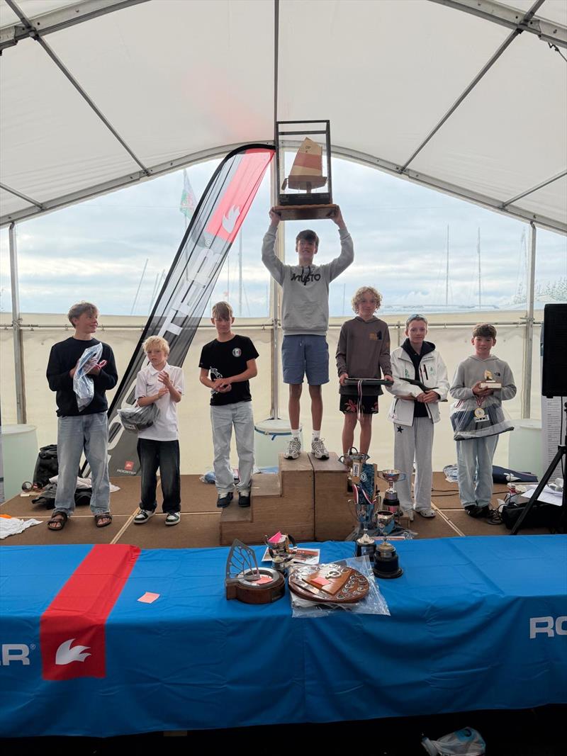 Main Fleet (Gold) Podium Winners in the IOCA UK Optimist National Championships at Largs Sailing Club photo copyright oct_films taken at Largs Sailing Club and featuring the Optimist class