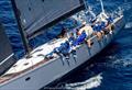 Heather Furey's Mirage at the start of the Transpac 2025 - over 10% of skippers this year are women