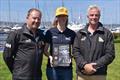 Katrina Hartman with ORCV Race Director Ravid Schuller (L) and ORCV Commodore Cyrus Allen (R) - 2025 Melbourne to Hobart Yacht Race
