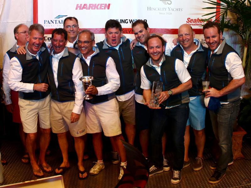 The Teamwork team winning the ORC 1 Class trophy at Quantum Key West Race Week 2016 photo copyright Max Ranchi / Quantum Key West taken at Storm Trysail Club and featuring the ORC class