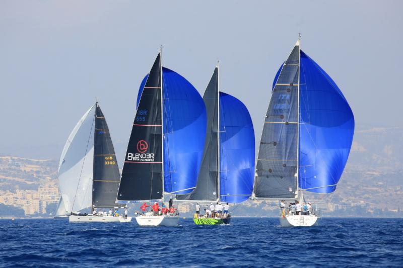 Even downwind the lanes can be tight as well - 2018 ORC European Championship photo copyright Nikos Pantis taken at Famagusta Nautical Club and featuring the ORC class