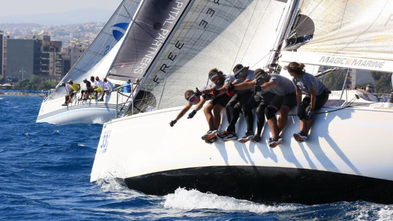 The Blue Line team from Greece today had their best day yet - 2018 ORC European Championship photo copyright Nikos Pantis taken at Famagusta Nautical Club and featuring the ORC class