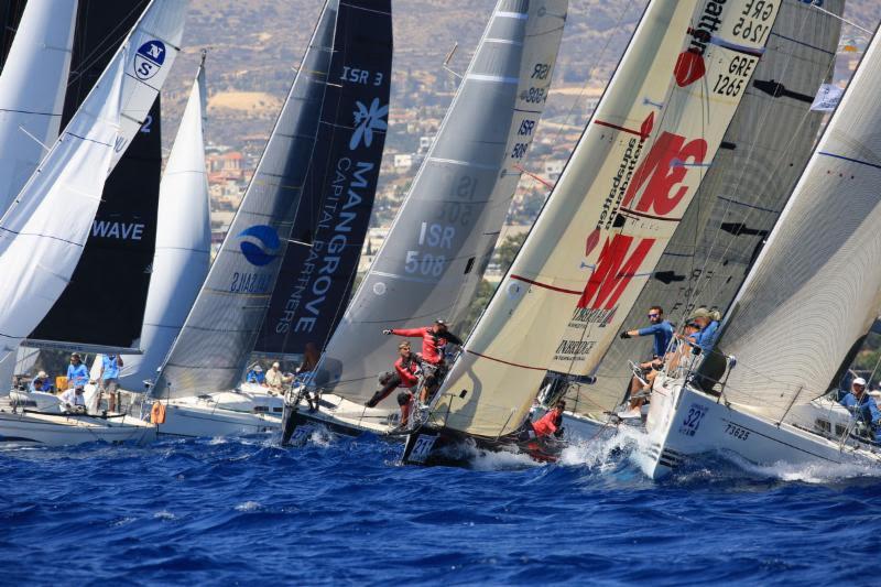 Like Class AB, starts in Class C were contentious as well in the big breeze - 2018 ORC European Championship - photo © Nikos Pantis